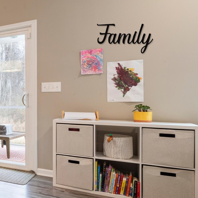 Word Cubbies Images Family Metal Sign, Gallery Wall Sign, Metal Wall Art, Housewarming Gift ...