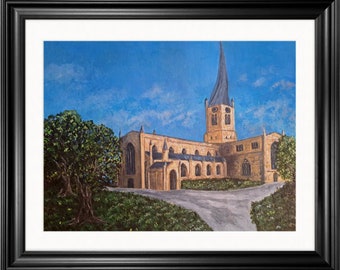 Chesterfield Crooked Spire - Print (Original auch zum Verkauf, siehe Listing)