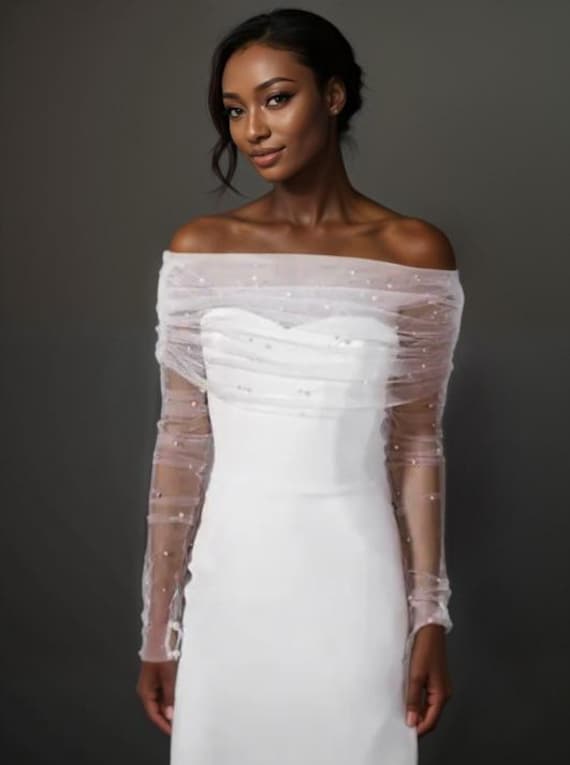 Perline Coprispalle In Tulle Per Sposa Coprispalle Sposa Organza