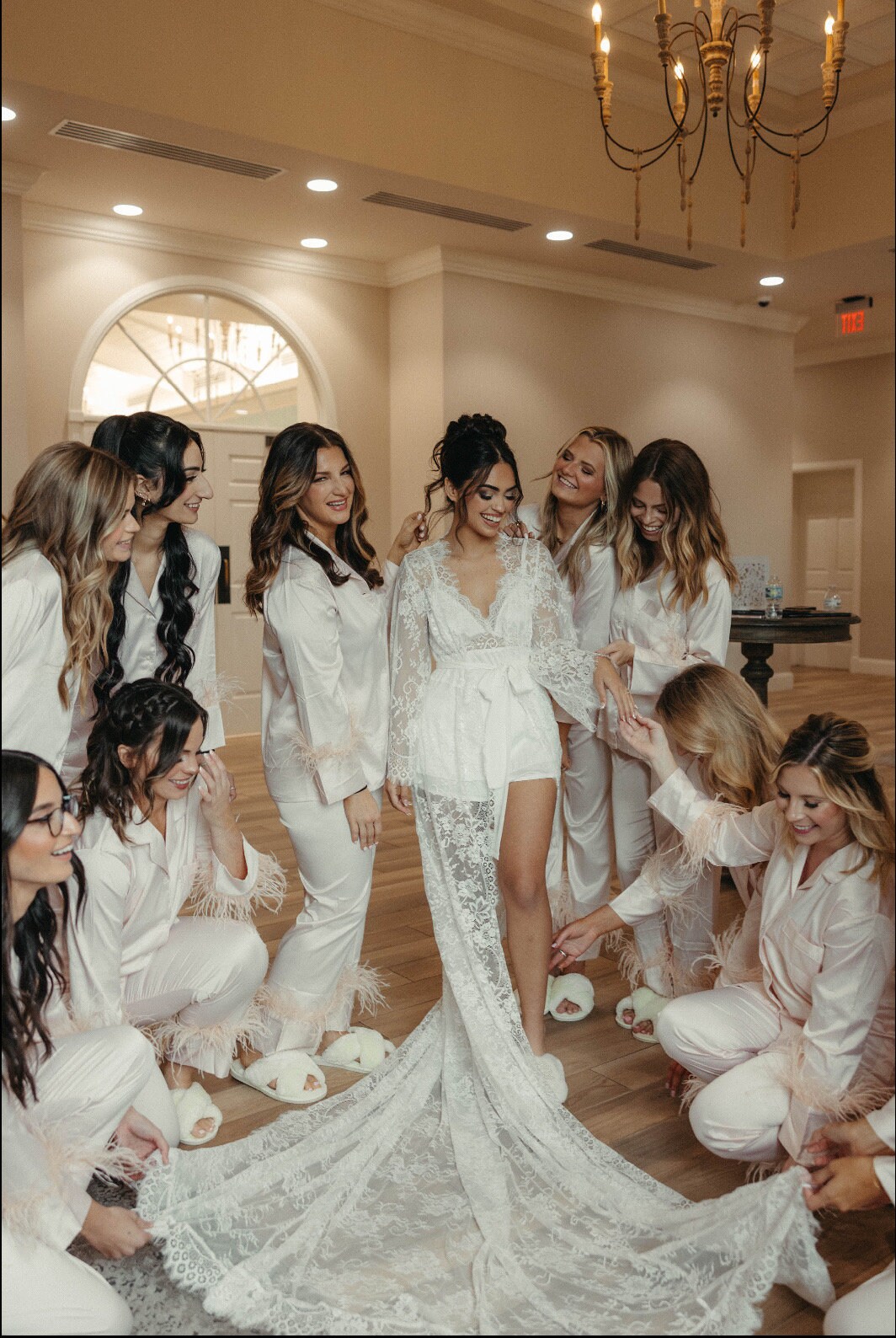 Kate French Lace Wedding Robe in Off-white Bride Getting Ready Robe Fine  Bridal Lingerie White Lace Honeymoon Dressing Gown 