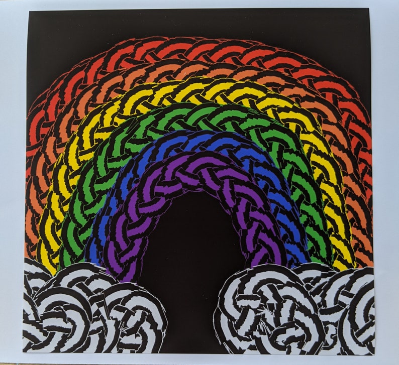 8X8 Digital Rope Art Painting of a Rainbow Giclee Print on - Etsy