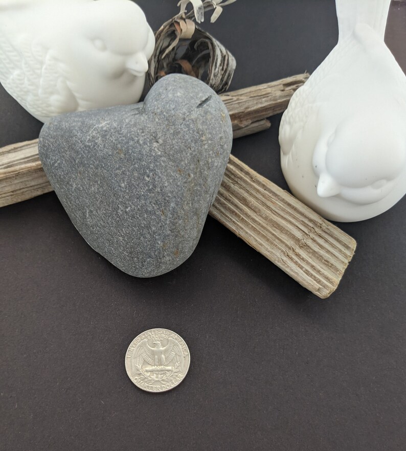 1 two toned heart shaped rock found on the shores of Maine; this unique heart rock would be a wonderful addition to rock collection!