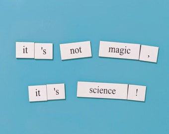 Science Word Magnets | Refrigerator Decoration | Science Poetry and Jokes | Graduation and Birthday Gift