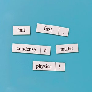 Physics Word Magnets | Refrigerator message magnets | Physics Poetry and Jokes | Graduation and Birthday Gift