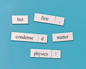Physics Word Magnets | Refrigerator message magnets | Physics Poetry and Jokes | Graduation and Birthday Gift