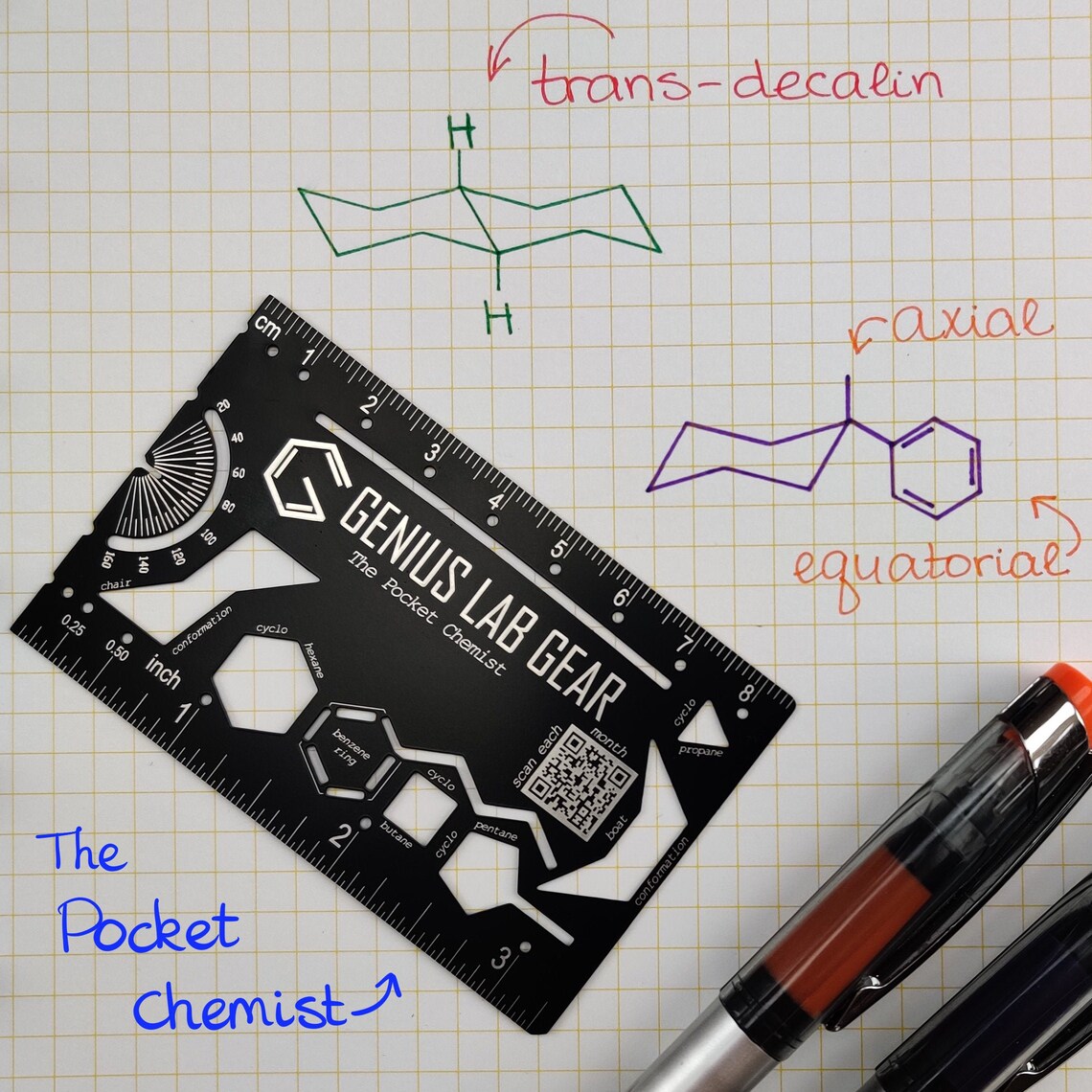 Organic Chemistry Stencil Molecule Drawing Template the - Etsy UK