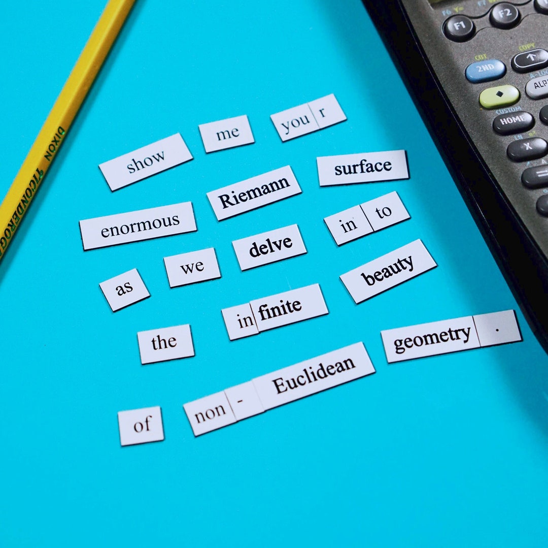 Math Subject Label Magnets Mathematics Word Magnets | Refrigerator Message Magnets | Math Poetry ...