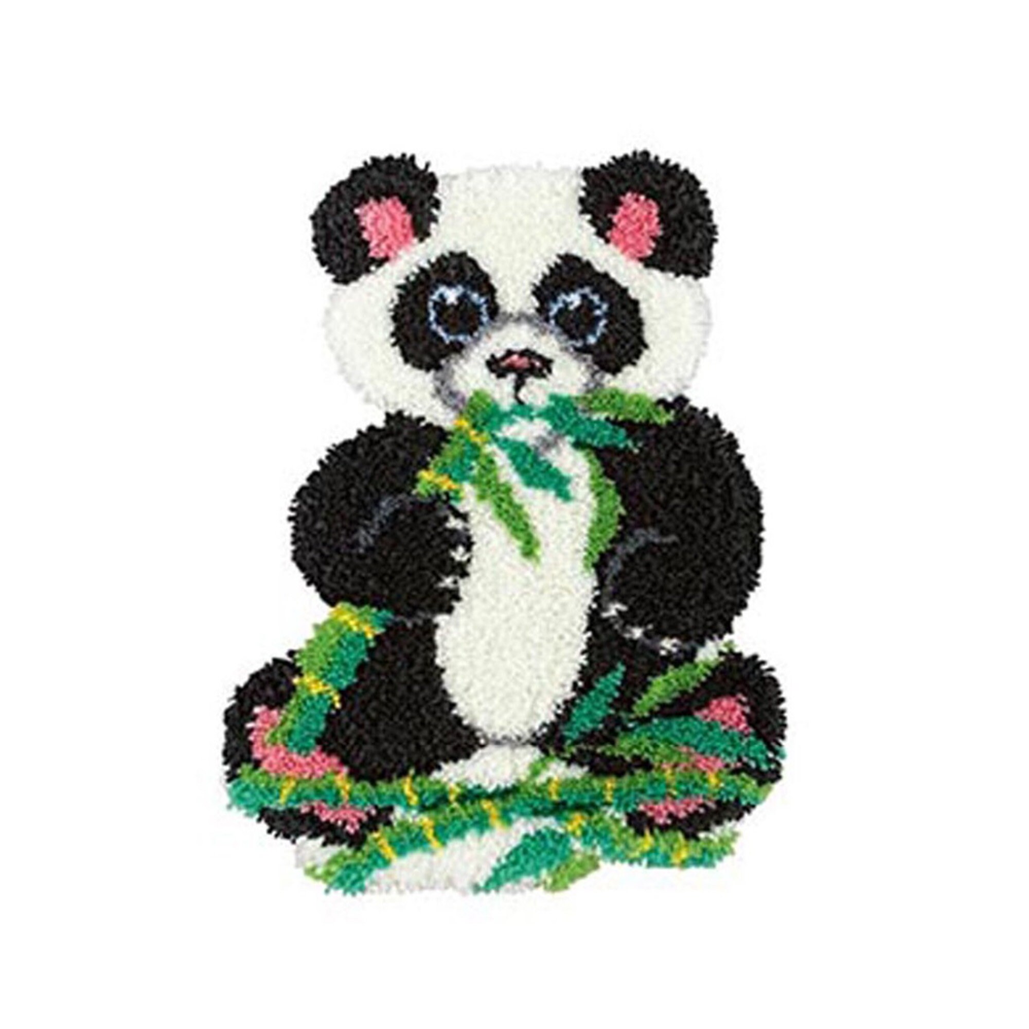 Panda Latch Hook Rug Set Handmade Crafts Embroidery DIY Etsy