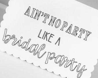 Bridal Party Cards