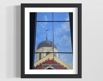 PRINT - Keeping Watch Over New Bedford High Quality Giclee Print - 8” x 10” with 1” White Border - New Bedford, Whaling, Cape Cod, Nantucket
