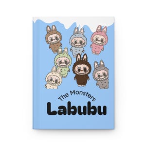 Diario de tapa dura Labubu The Monsters, cuaderno bonito para niños, diario de tapa mate, diario de escritura para niños, cuaderno de bocetos para adolescentes,