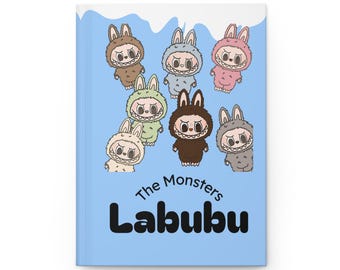 Labubu The Monsters Hardcover Journal, Cute Notebook for Kids, Matte Cover Journal, Writing Diary for Children, Sketchbook for Teens,