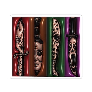 Horror Movie King Stickers: Halloween Laptop Decal, Water Bottle Sticker