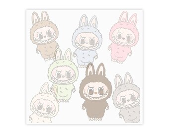 Monster&#39;s Labubu Post-it Note Pads, Cute Sticky Notes for Planners and Journals, Stationery Set for Kids and Students, Adhesive Memo Pad for