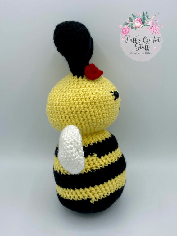 Bee Stuffed Animal Bumble Bee Toy Queen Bee Baby Gift Crochet Bee