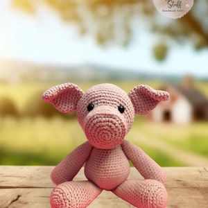 Paisley the Pig | Crochet Pig Stuffed Animal | Pig Amigurumi | Farm Animal Toys