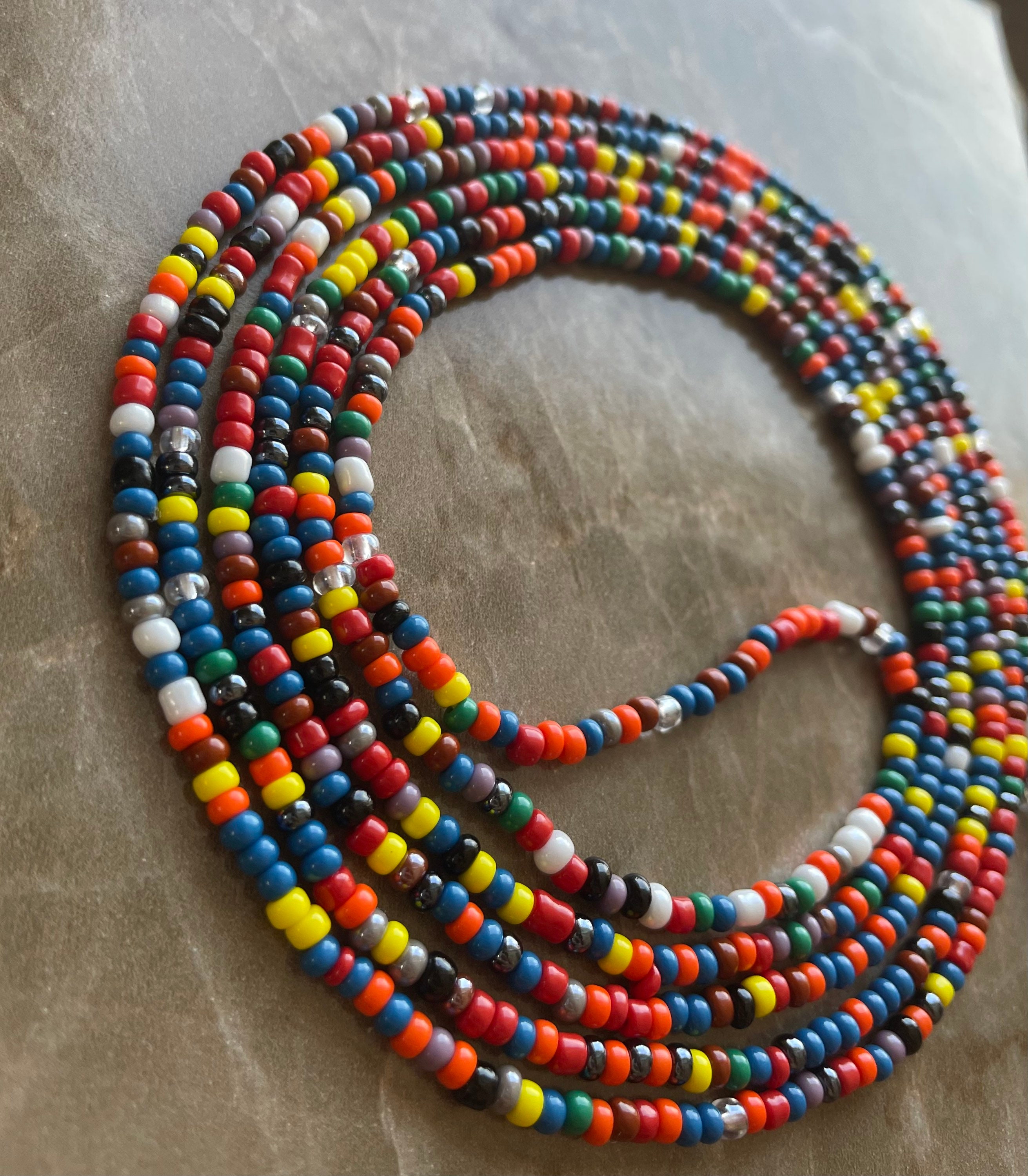 MultiColored Waist Bead Etsy