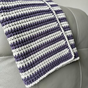 CROCHET PATTERN | Sasha's Stripes Crochet Baby Blanket | Crochet Blanket Pattern, Crochet Baby Blanket, Modern Crochet image 3