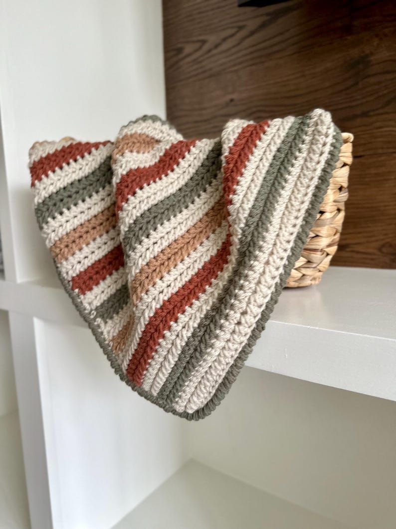 CROCHET PATTERN | Sasha's Stripes Crochet Baby Blanket | Crochet Blanket Pattern, Crochet Baby Blanket, Modern Crochet image 4