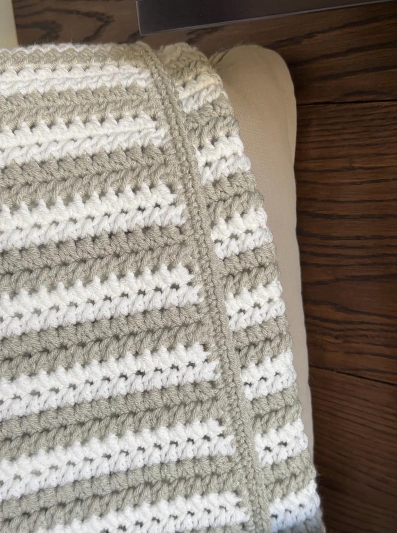 CROCHET PATTERN | Sasha's Stripes Crochet Baby Blanket | Crochet Blanket Pattern, Crochet Baby Blanket, Modern Crochet image 5