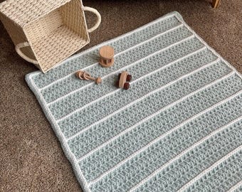 CROCHET PATTERN | Milestones Playmat Blanket | Crochet Blanket Pattern, Crochet Baby Blanket, Crochet Playmat