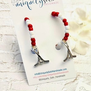custom team earrings, hockey earrings, hoop earrings, sports earrings, hockey jewelry, game day earrings, school spirt earrings, hockey mom,