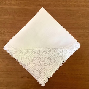 Vintage linen handkerchief.