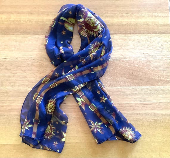 Long, rectangular, blue tones,and solar system pa… - image 1