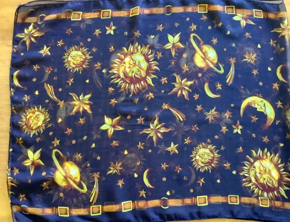 Long, rectangular, blue tones,and solar system pa… - image 2