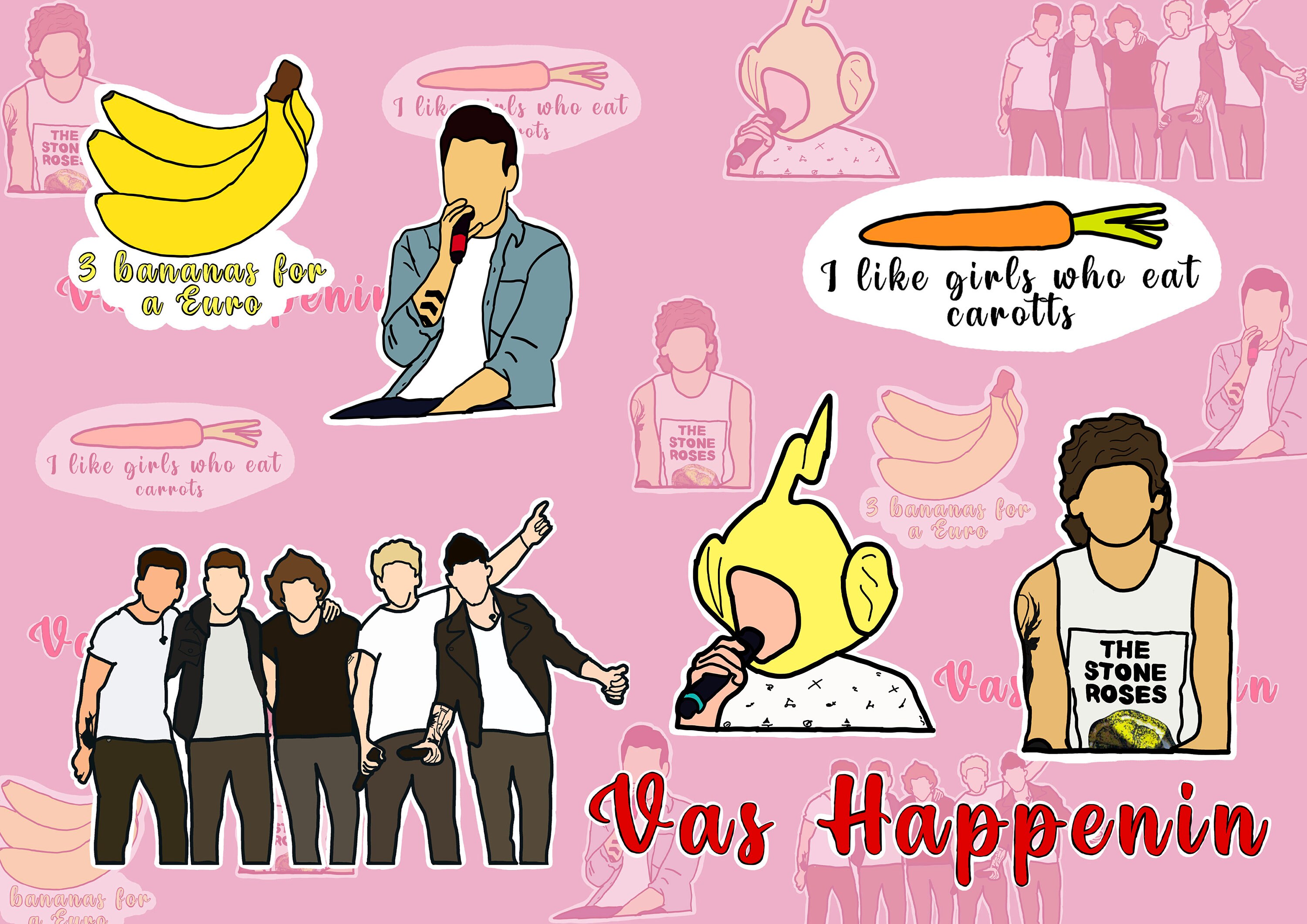 one direction sticker pack etsy