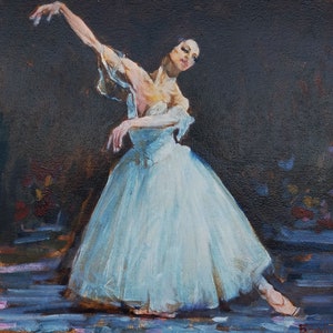 Giselle Ballerina Gemälde: Original Impasto Öl auf Leinwand