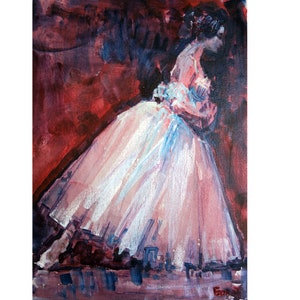 Ballerina Öl auf Leinwand Gemälde von ArtBolot