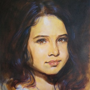 Custom Oil Portrait Painting from Photo, Original Canvas Artwork