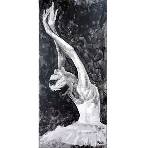 Ballerina Original Gemälde Öl auf Leinwand Dying Swan Ballett Tanz Gemälde von ArtBolot