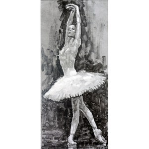 Ballerina Öl auf Leinwand Gemälde Ballett Tänzerin Kunstwerk von ArtBolot