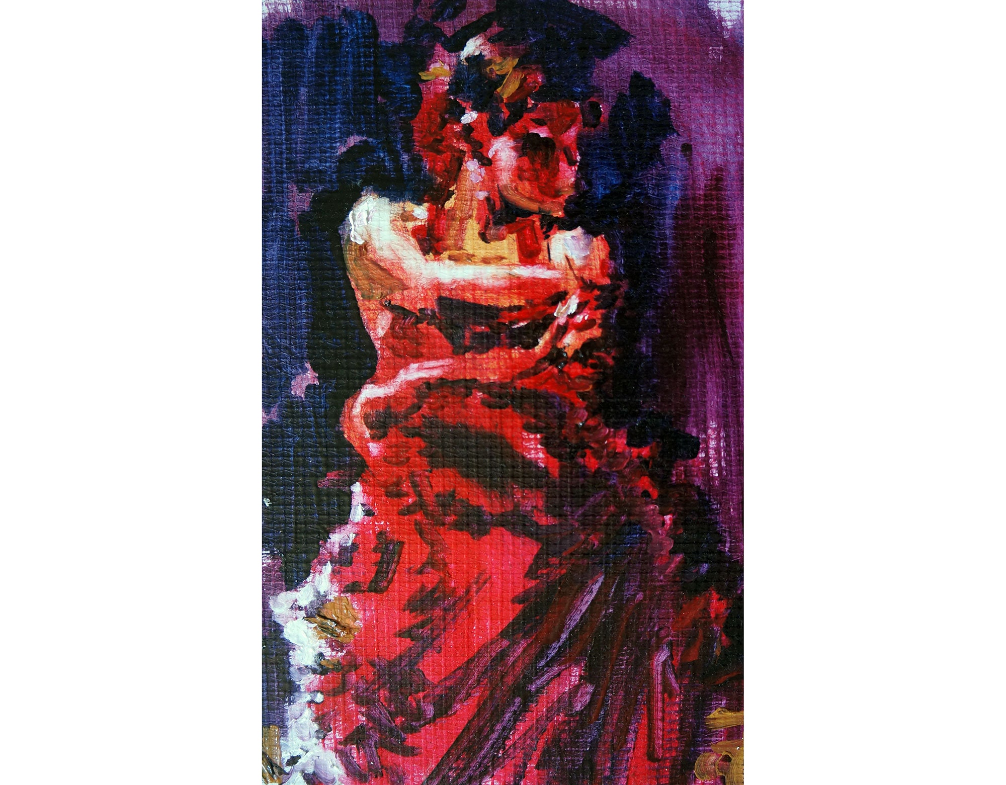 スペインの女性ダンサーの絵画 オリジナルアート フラメンコ スペインの女性ダンサーの絵画 オリジナルアート フラメンコ