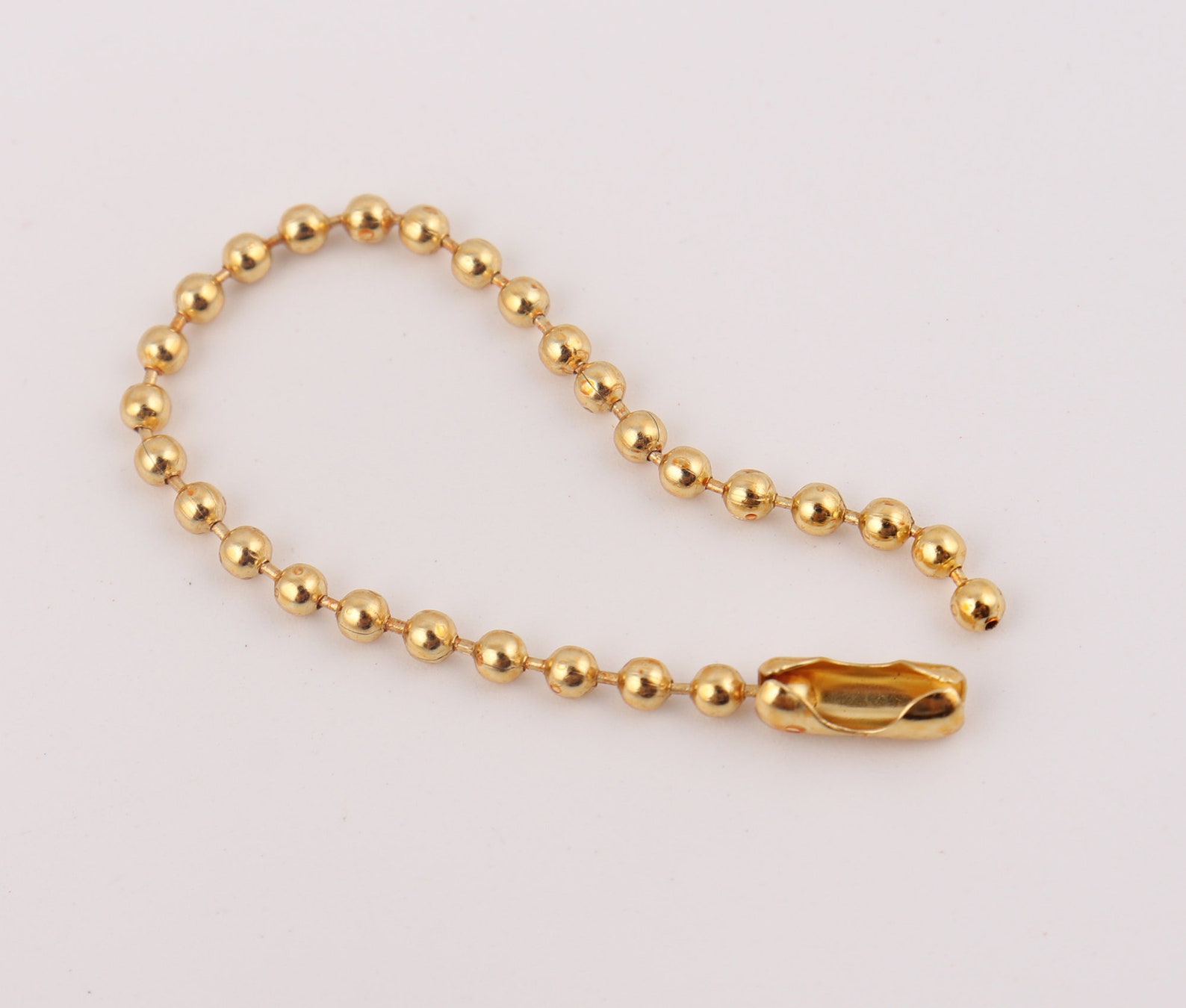 4 Length Key Ring Ball Chain With Connector Clasp Ball Etsy