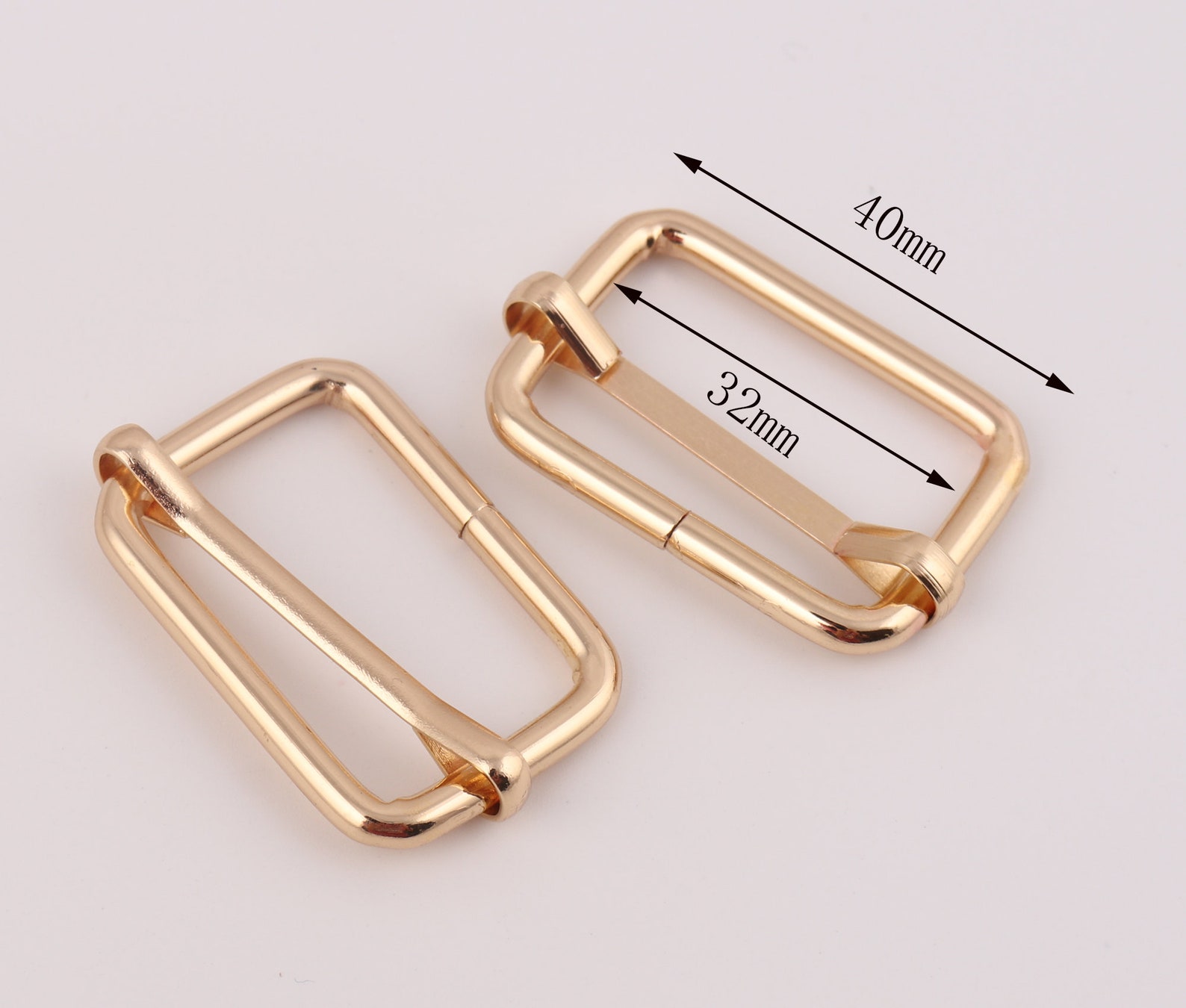 1.2532mm Light Gold Center Slide Buckle Slider Buckle Etsy