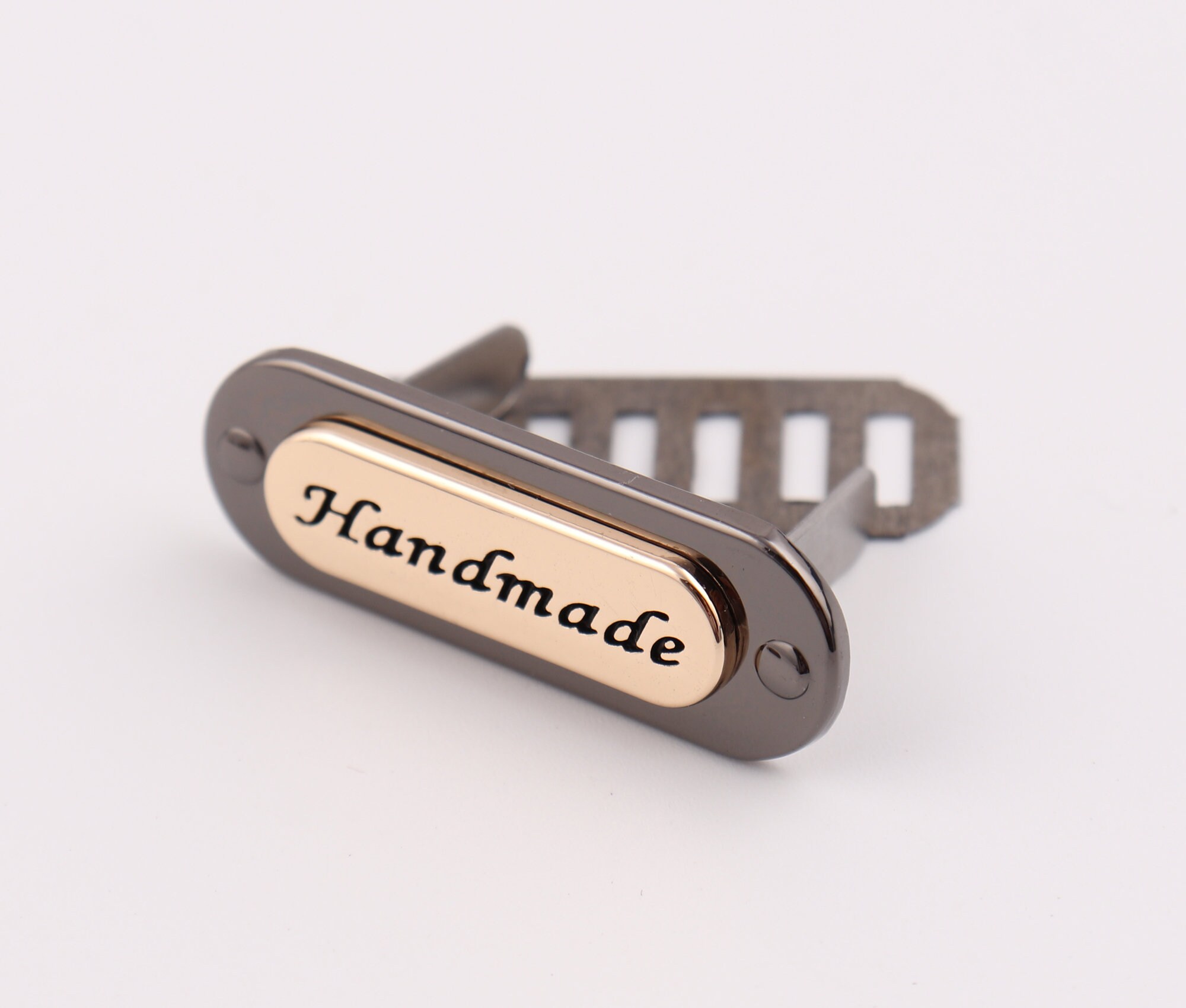 35mm Length Metal Purse Label Bag Tags With Feet Gasket Etsy