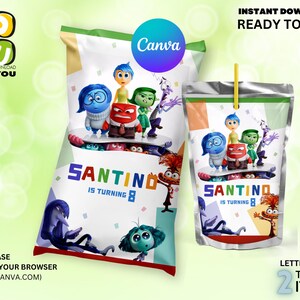 Birthday Party Favors Bundle Editable, Party Favors Editable, Editable Canva Bundle