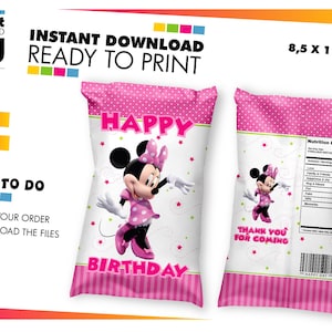 Kids Birthday chip bag, kids Birthday chip wrapper, Chip bag label, Potatoes wrapper, chips labels