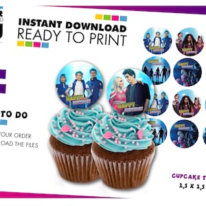 Zombies 3 Cupcake Toppers. Zombies Birthday Party labels. Zombies Cupcake tags. Printable Toppers. INSTANT Download. Digital