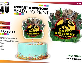 Printable Jurassic Park Cake Topper - Etsy UK