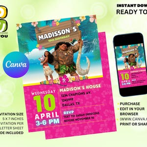Kids Birthday Party Invitation Editable, Party editable Invitation, Editable Canva Invitation