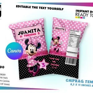 Kids Birthday chip bag, kids Birthday editable chip wrapper, Chip bag label, Potatoes wrapper, chips labels