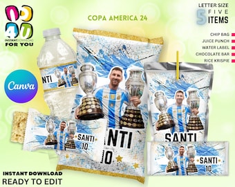 Argentina Party Favors Bundle Editable, Argentina editable, Americas Cup Argentina Party