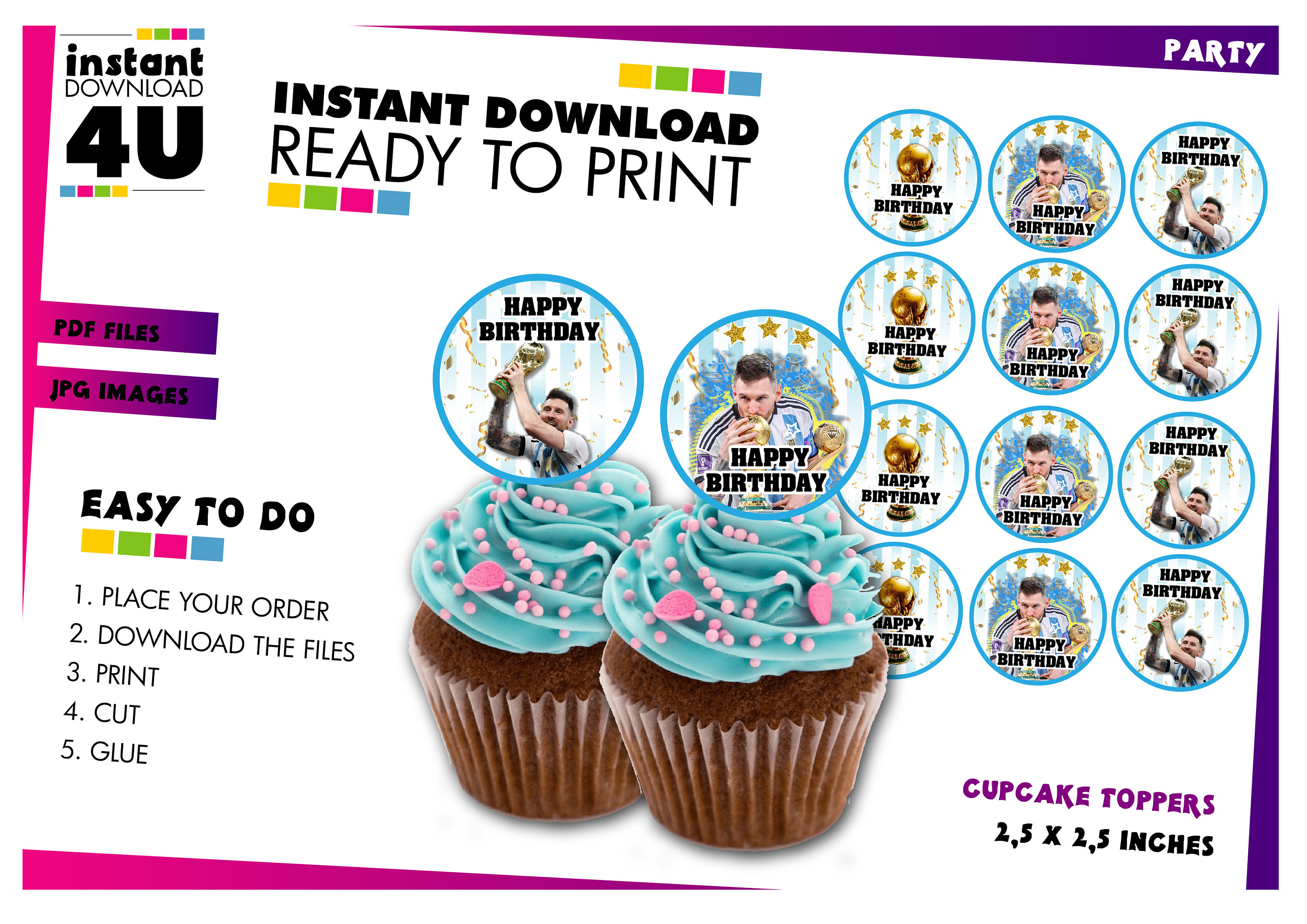 10x Printable Mean Girls Cupcake Toppers, Mean Girls Theme Party