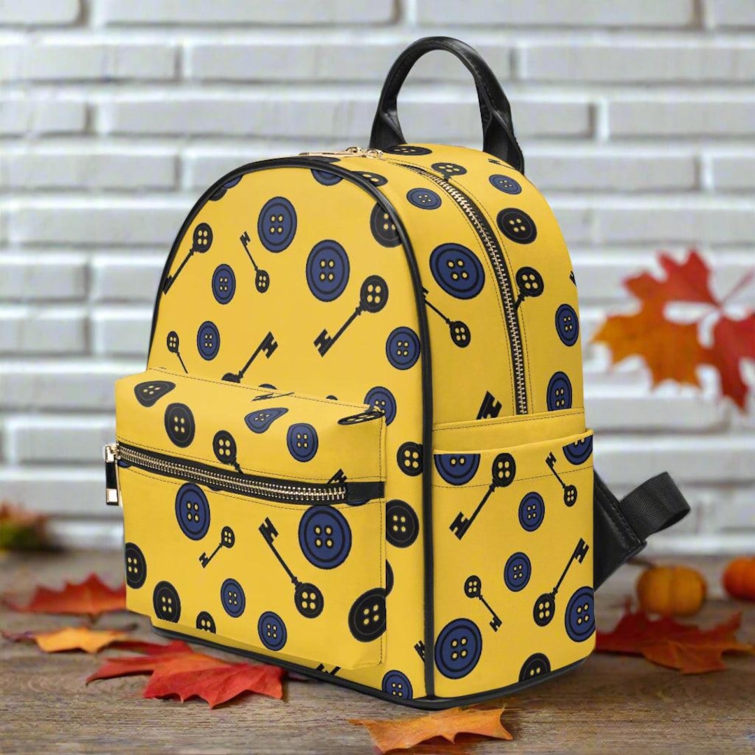 Keys Backpack Coraline Buttons & Keys | Vegan Leather Mini Backpack - Etsy