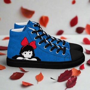 Kiki Red Bow | Men & Boys High Top Sneakers