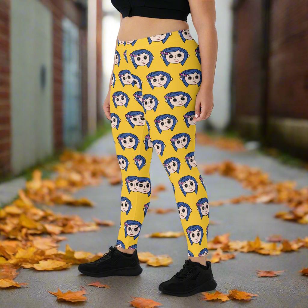 Coraline Button Eyes Softstretch Leggings Etsy